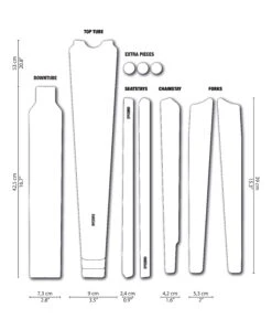 Dyedbro Gravel Frame Protection Kit Clear - Black Matte