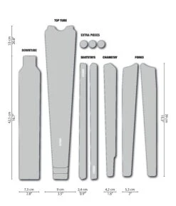 Dyedbro Gravel Frame Protection Kit Clear - White Matte