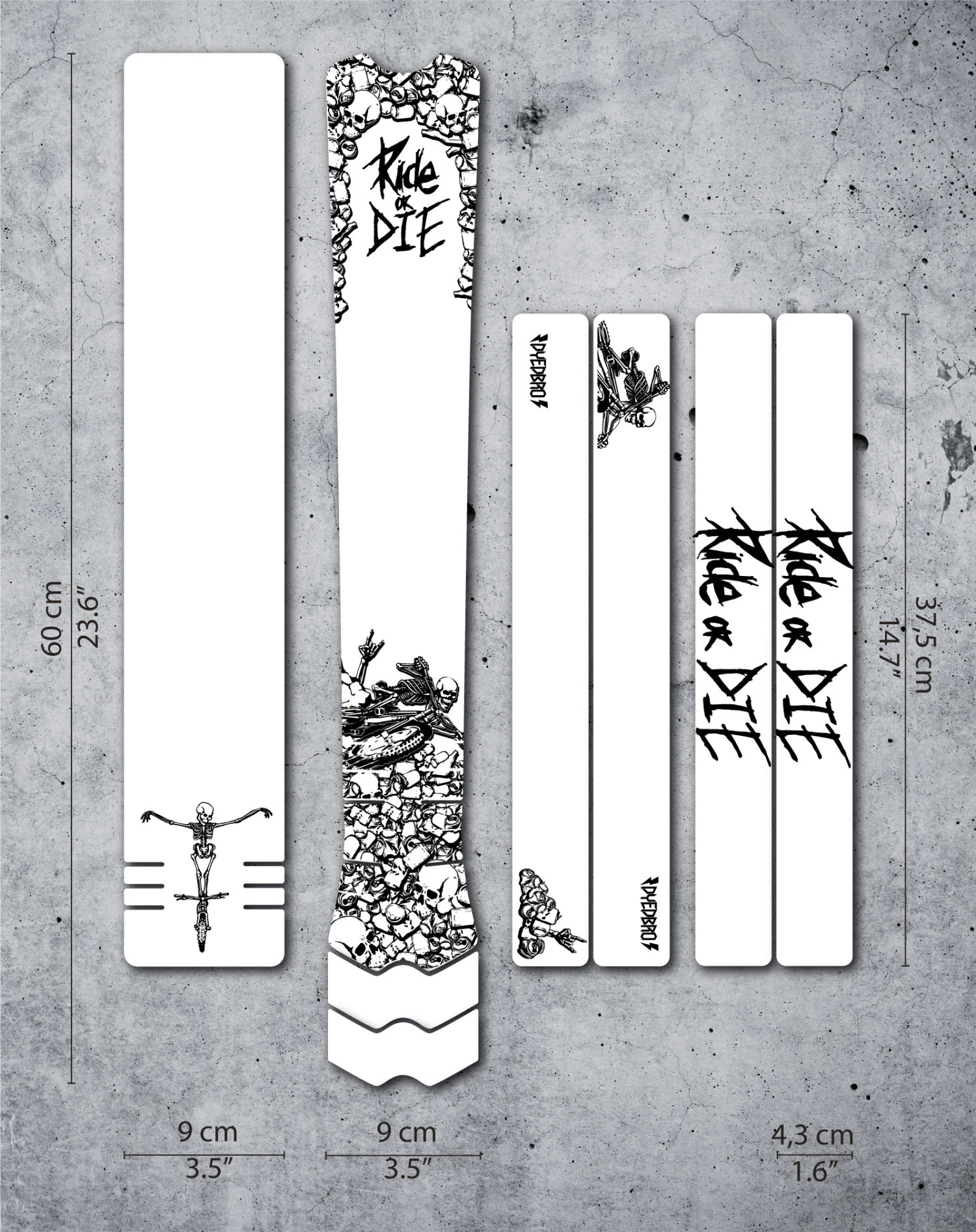 Dyedbro Frame Beschermingskit - Ride Or Die Zwart