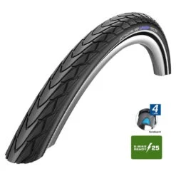 Schwalbe Marathon Racer Clincher Band - 28x1.20 Inch - RaceGuard - Reflecterende Strepen - Zwart